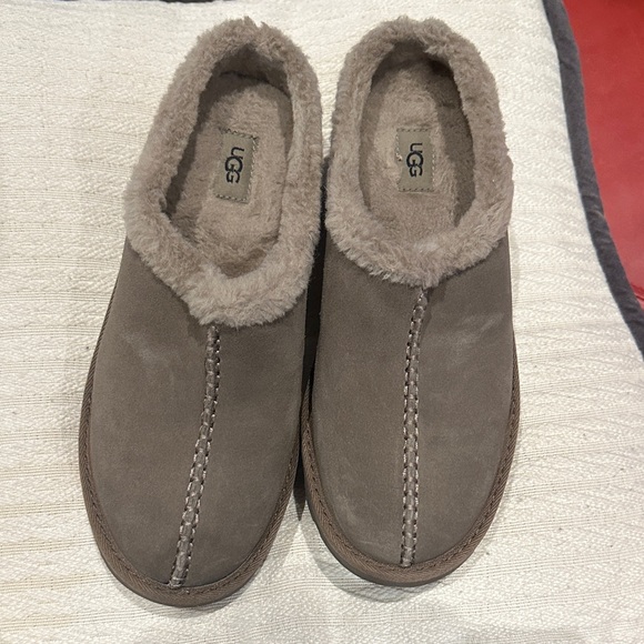 UGG Taupe Fleece-Lined Clogs - Picture 2 of 6